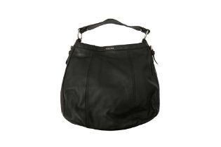 Versace Black Vector Zip Hobo Bag