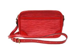 Louis Vuitton Castilian Red Epi Trocadero 23 Crossbody Bag