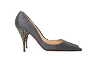 Christian Louboutin Grey Strass Heeled Pump - Size 37.5