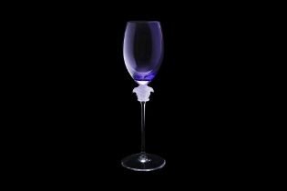 Versace Rosenthal Purple Medusa Lumiere Wine Glasses