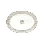 Hermes ‘Mosaique Au 24 Platinum’ Oval Platter Large Model