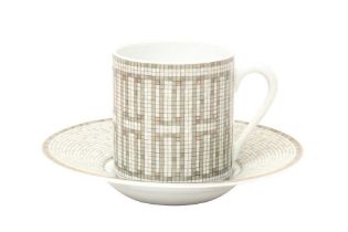 Hermes ‘Mosaique Au 24 Platinum’ Espresso Cups and Saucers