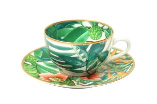 Hermes ‘Passifolia’ Tea Cups and Saucers