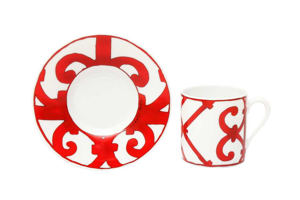 Hermes 'Balcon du Guadalquivir' Coffee Cups and Saucers - Image 2 of 5