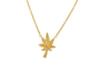 JACQUIE AICHE Ι A DIAMOND 'SWEET LEAF' PENDANT NECKLACE, CIRCA 2018