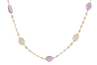 POSSIBLY BY IPPOLITA Ι AN AMETHYST AND CITRINE NECKLACE