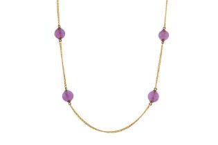 AN AMETHYST CHAIN NECKLACE