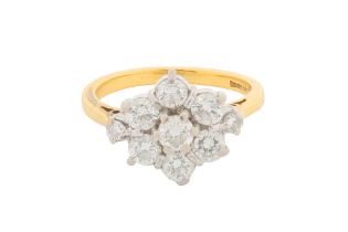 A DIAMOND CLUSTER RING