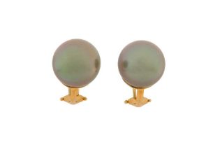 SEAMAN SCHEPPS | A PAIR OF CULTURED PEARL STUDS