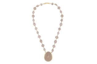 SUZANNE KALAN Ι A SMOKY QUARTZ AND DIAMOND NECKLACE