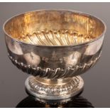 A late Victorian silver rose bowl, Goldsmiths & Silversmiths Co. Ltd.