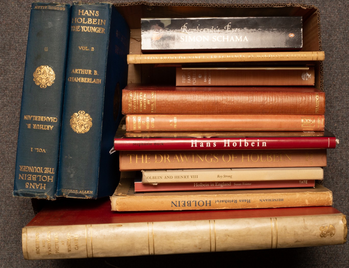 Art reference books, a collection including Holbein paintings. 1950, 4to, cloth Chamberlain.