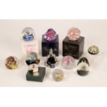A quantity of Caithness and Langham paperweights CONDITION REPORT: Condition