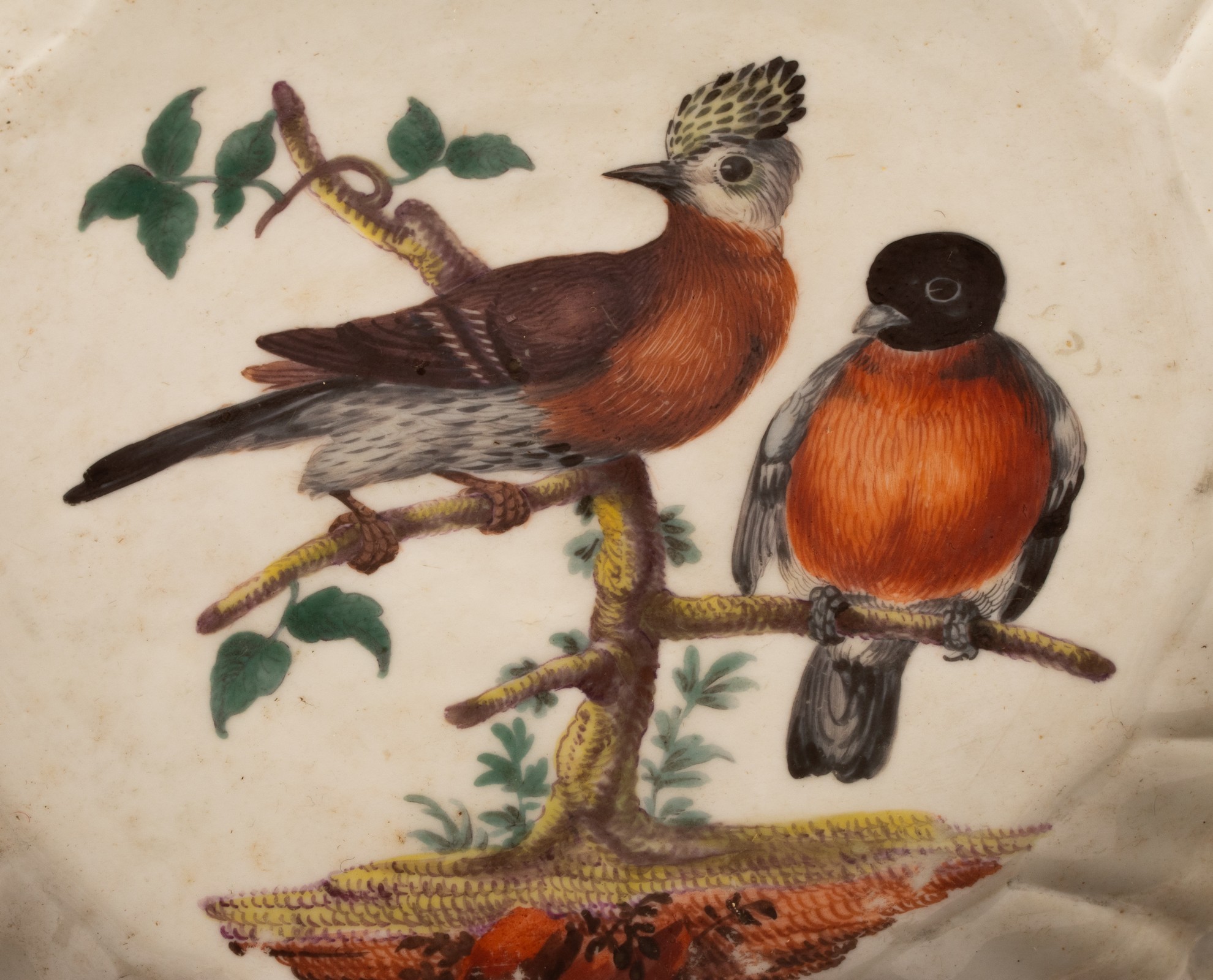 Four Meissen neu Brandenstein pattern ornithological plates, early 19th Century, - Image 2 of 9