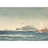 Eric Tufnell (1888-1978)/HMS Abdiel/HMS Meteor/a pair/signed lower left and inscribed April 1941 PQ