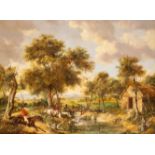 English School, 19th Century/Hunting Scene/oil on panel,