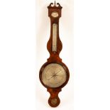 A mahogany four-part wheel barometer, by G Chiesa of Liverpool,