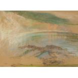 Sarah Challies Constable/Lulworth Cove/coloured chalks on coloured paper, 17.75cm x 22.