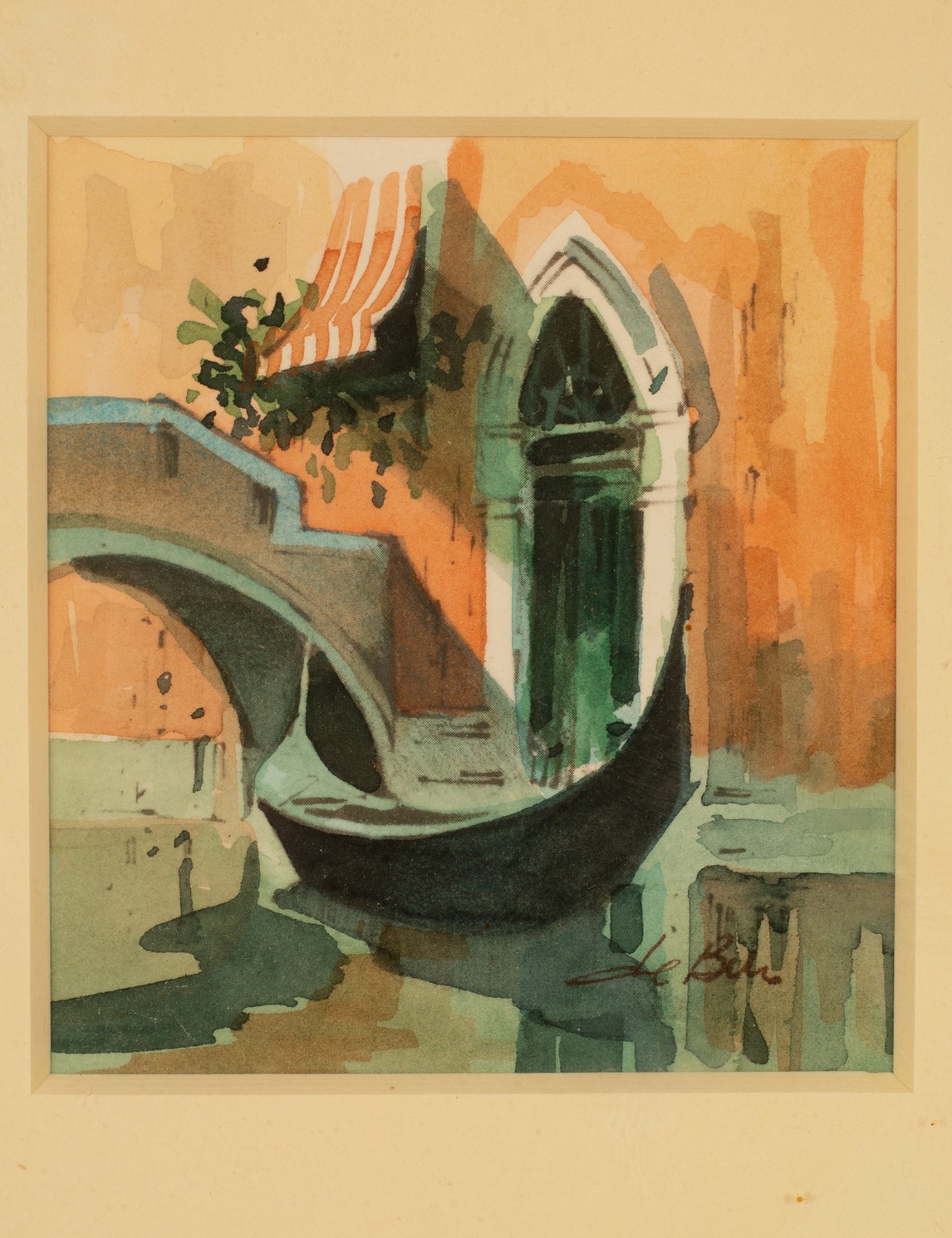 Saverio De Bello (born 1951)/Venetian Canal Scenes/a pair/signed lower right/watercolour on card, 9.