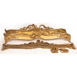Three carved giltwood window pelmets, 213cm long/Provenance: Spetchley Park,