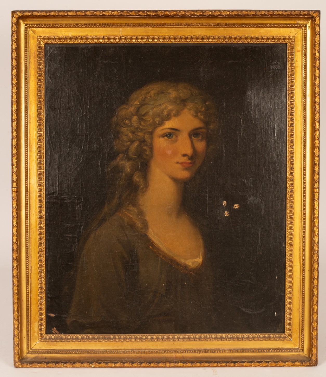 English School, 18th Century/Portrait of a Young Lady/bust length/oil on canvas, - Image 2 of 3