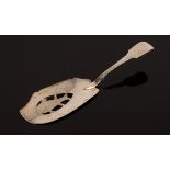 A George III silver fish slice, William Welch II, Exeter 1814,