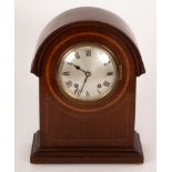 An Edwardian mahogany bracket clock,