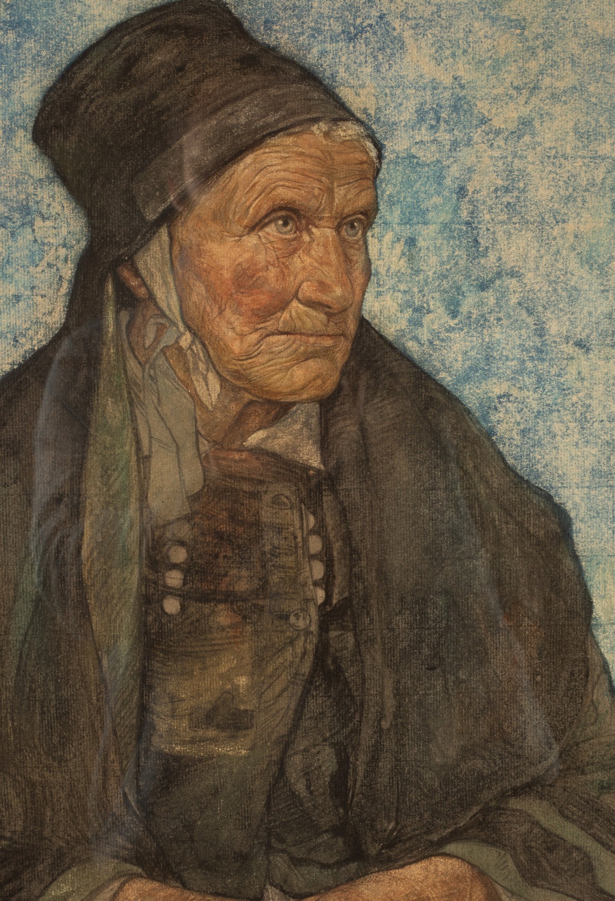 Nico Jungmann (1872-1935)/Portrait of an Old Lady/three-quarter length, seated/monogrammed u.r.