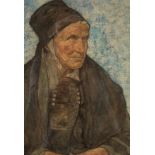 Nico Jungmann (1872-1935)/Portrait of an Old Lady/three-quarter length, seated/monogrammed u.r.