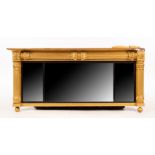 A William IV gilt overmantel mirror, 135cm wide CONDITION REPORT: 60cm high.