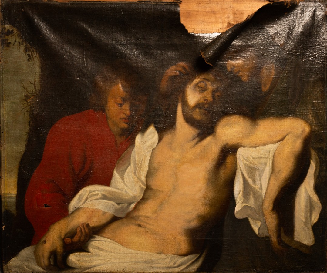 After Peter Paul Rubens/The Lamentation of Christ by Mary and John/oil on canvas,