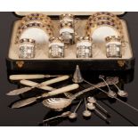 A Victorian cased set of silver cake eaters, HA, Sheffield 1869,