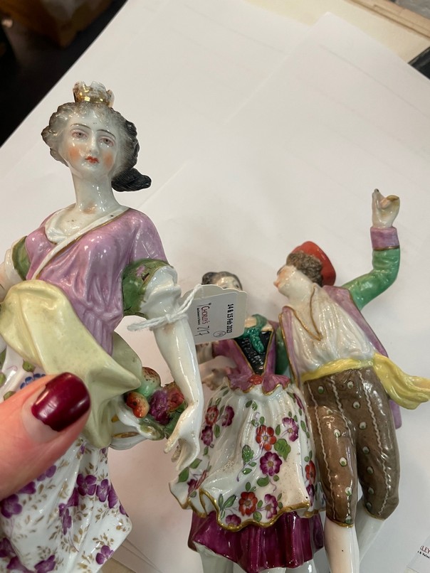A group of nineteen late 19th/early 20th Century Continental porcelain figures in the style of - Image 6 of 9