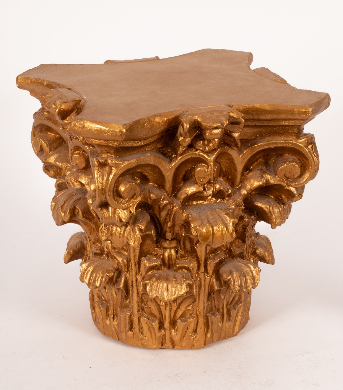 A decorative gilt Corinthian capital CONDITION REPORT: Condition information is not