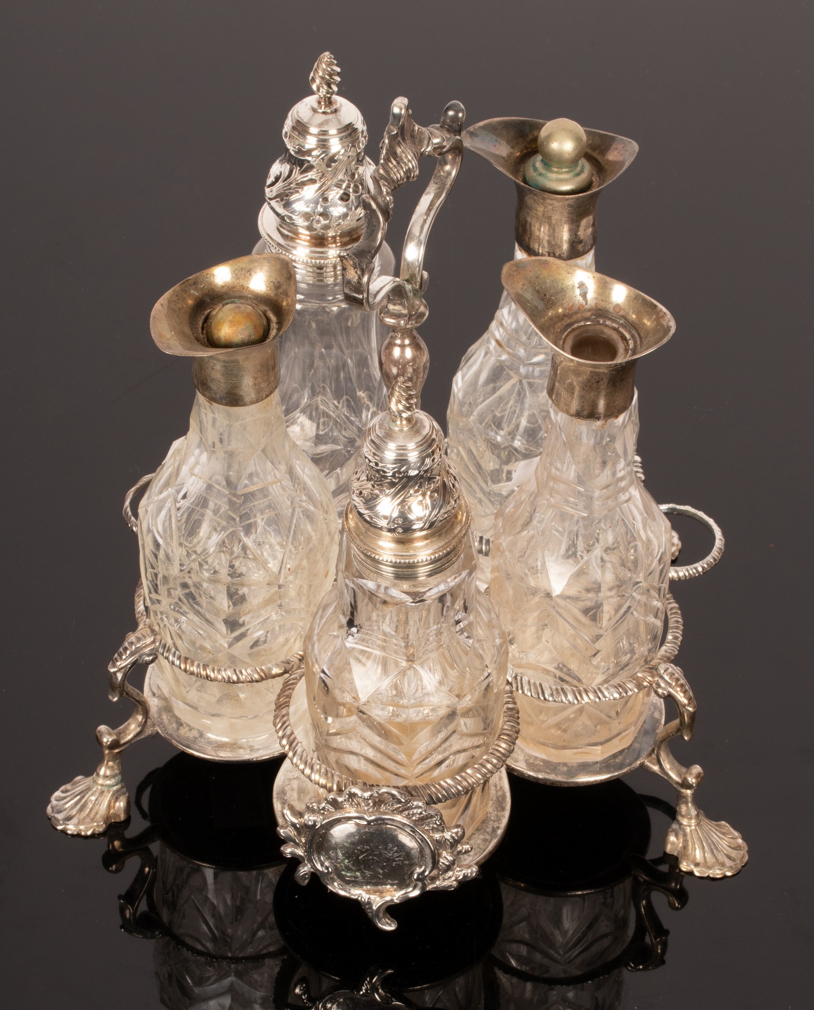 An early George III silver Warwick cruet, R Peaston, London 1767, - Image 9 of 9