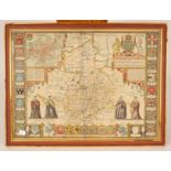 John Speed/A County Map Of Cambridge/executed in 1610/later coloured, 39.5cm x 52.