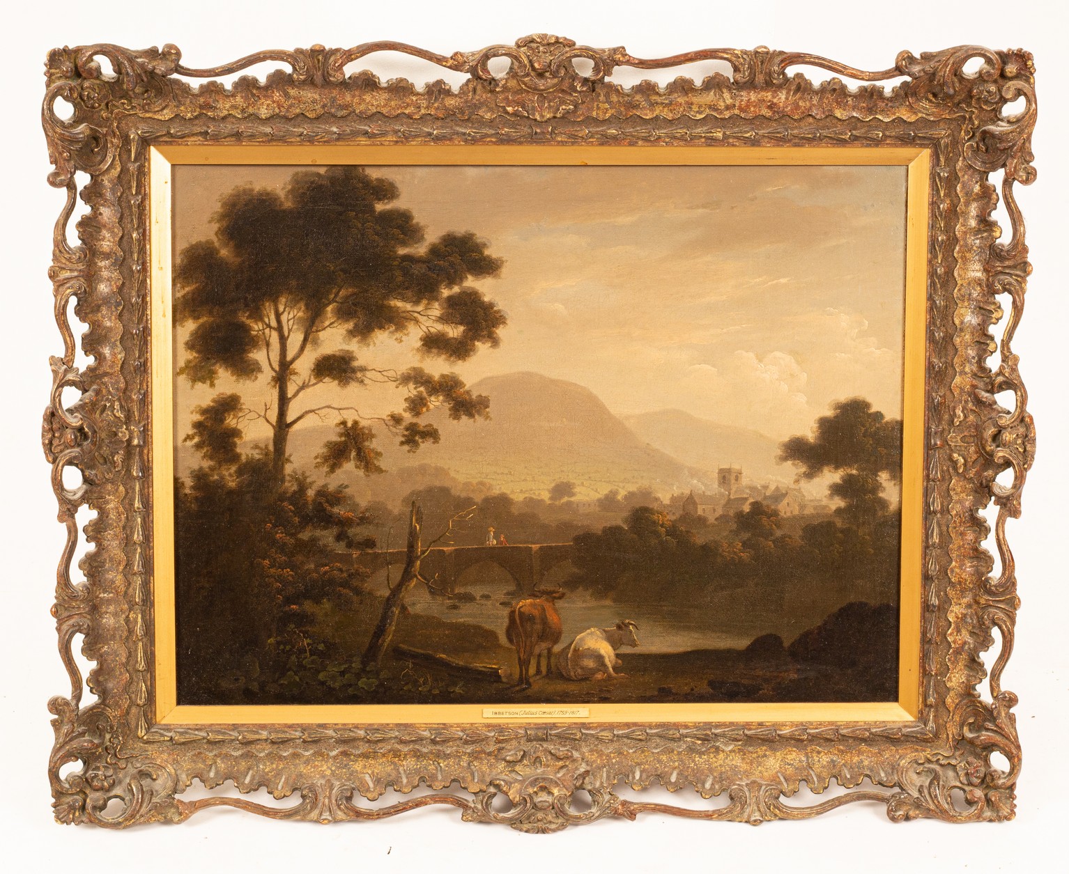 Circle of Julius Caesar Ibbetson (1759-1817)/View on the River Usk at Crickhowell /oil on canvas, - Image 2 of 4