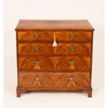 A George II walnut chest of four drawers, 94cm wide CONDITION REPORT: 49cm deep,