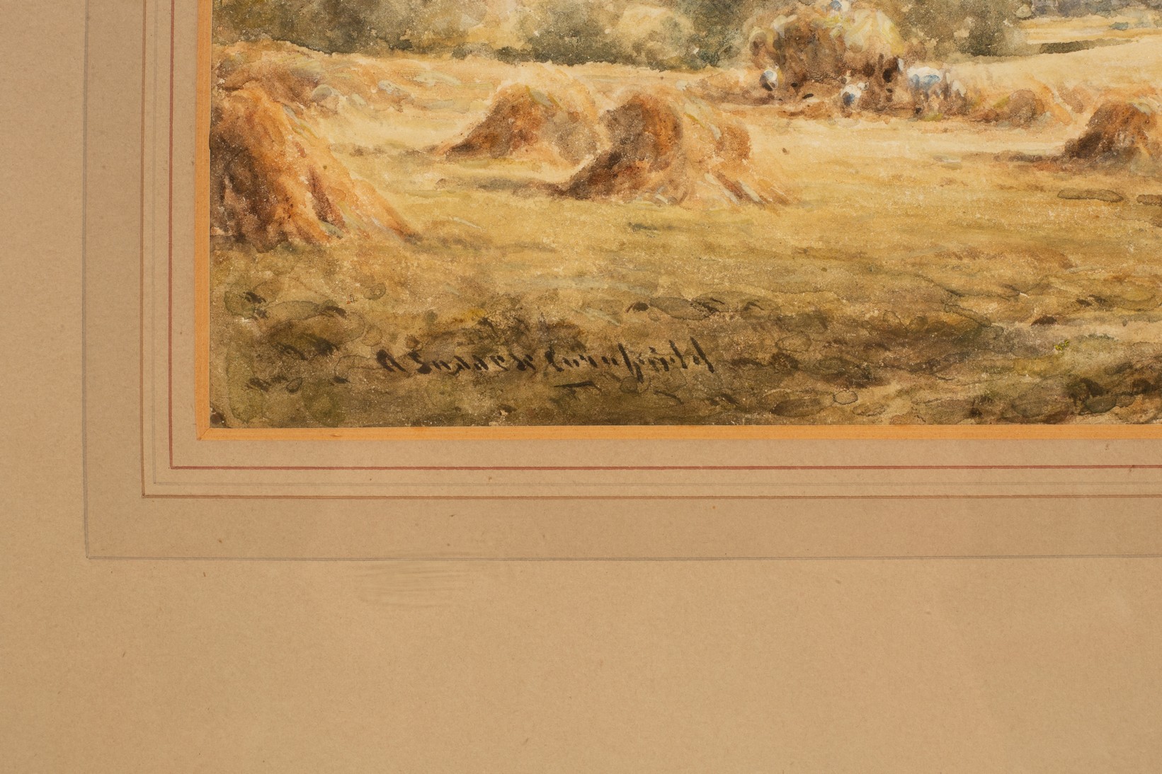 Henry J Kinnaird (1861-1929)/Sussex Cornfield/watercolour, - Image 3 of 6