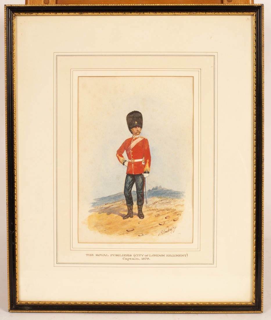 Richard Simkin (1840-1926)/Two Regimental Uniform Studies/Royal Fusiliers 1879;