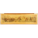 After Henry Thomas Alken (1784-1851)/Panorama of a Fox Hunt/in six sections/colour prints,