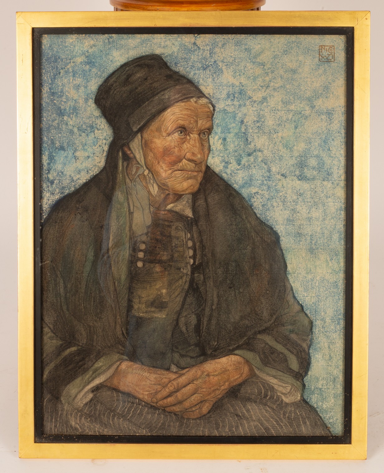 Nico Jungmann (1872-1935)/Portrait of an Old Lady/three-quarter length, seated/monogrammed u.r. - Image 2 of 3