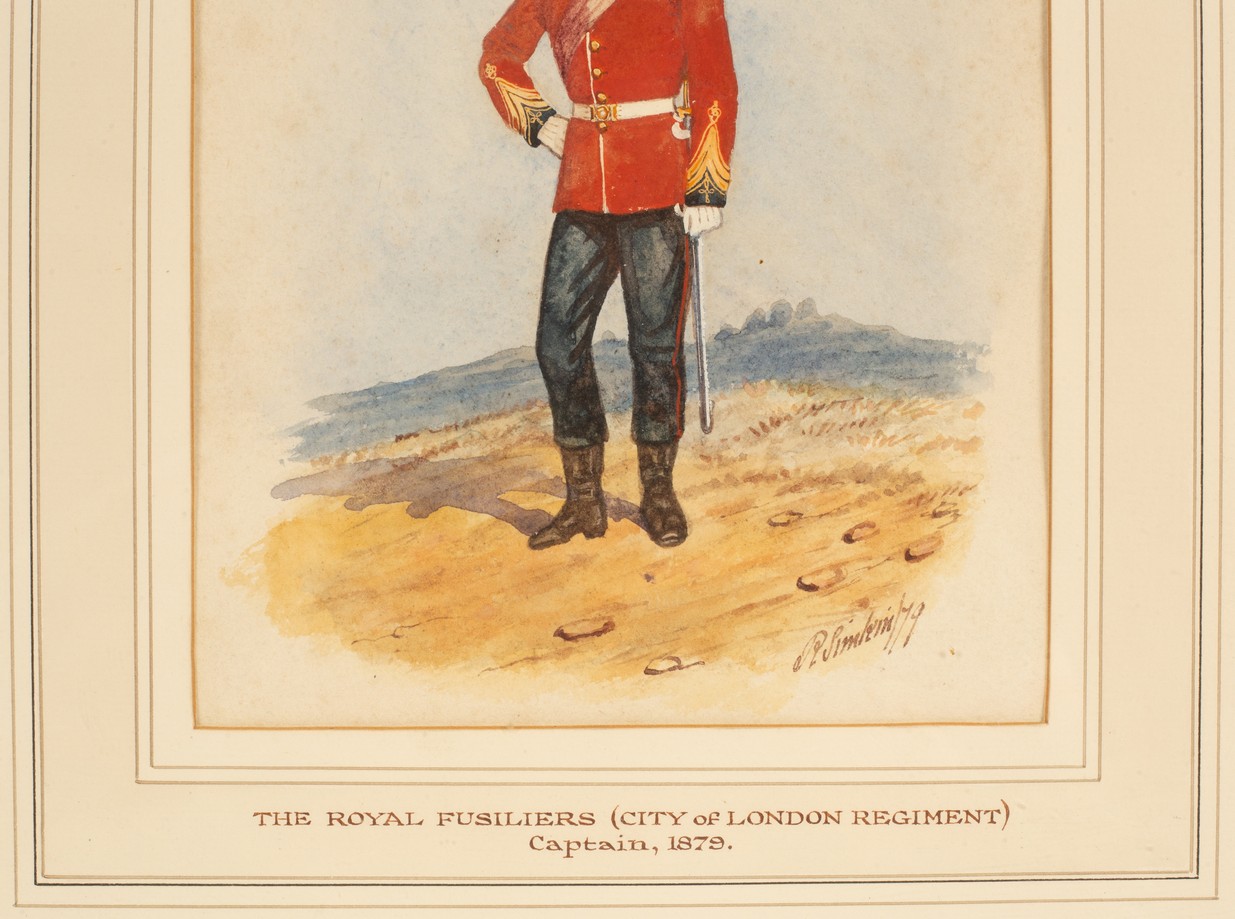 Richard Simkin (1840-1926)/Two Regimental Uniform Studies/Royal Fusiliers 1879; - Image 2 of 10