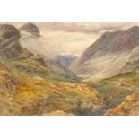 19th Century/Glencoe/initialled JO and dated 1854/watercolour, 35cm x 49.