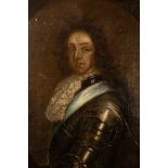 Manner of Sir Godfrey Kneller/Portrait of a Gentleman/wearing armour/oil on panel, 20cm x 16.