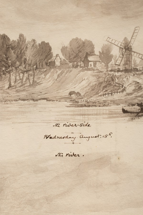 A late 19th Century sketchbook, documenting ships and coastline near Quebec over a month, pencil,