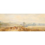 H Earp/Drover and Cattle in a Landscape/signed/watercolour,