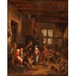 Manner of David Teniers the Younger/Tavern Scene/oil on canvas laid to panel,