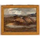 Manner of George Houston, 19th Century/Iona/Scottish coastal landscape/oil on board,