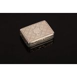 A rectangular silver vinaigrette, Nathaniel Mills, Birmingham 1827,